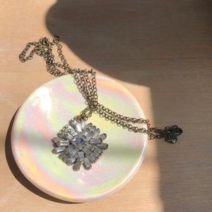 J Crew Gold Crystal Necklace